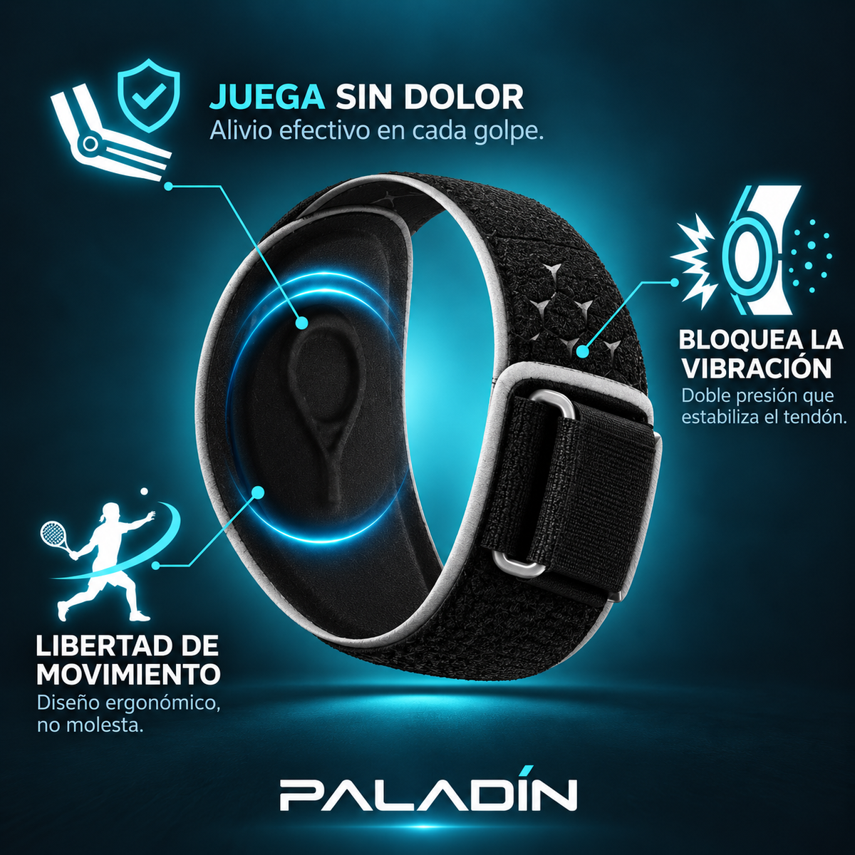 PALAdín · Soporte de Codo para Pádel